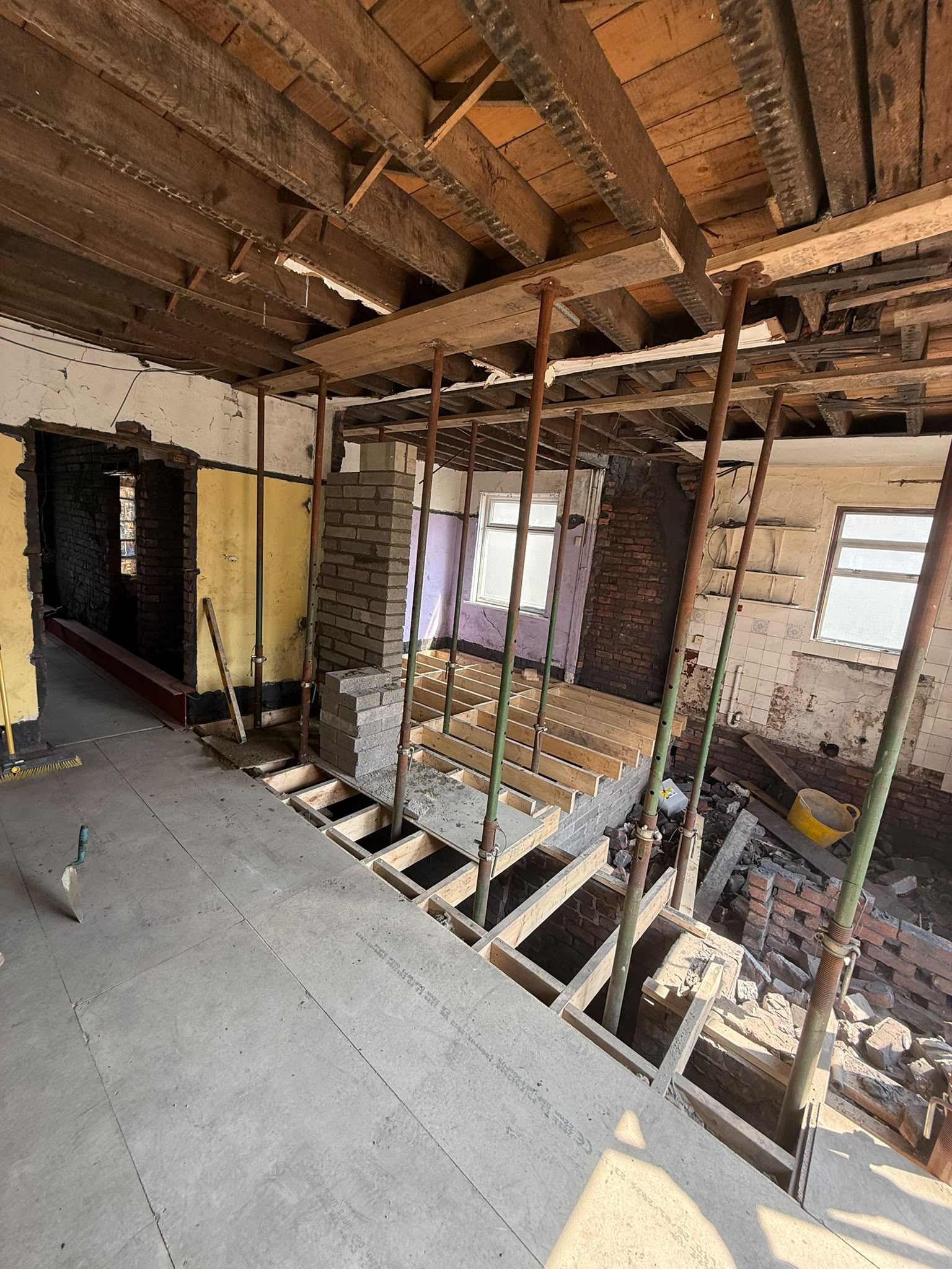Structural works in progress, third view